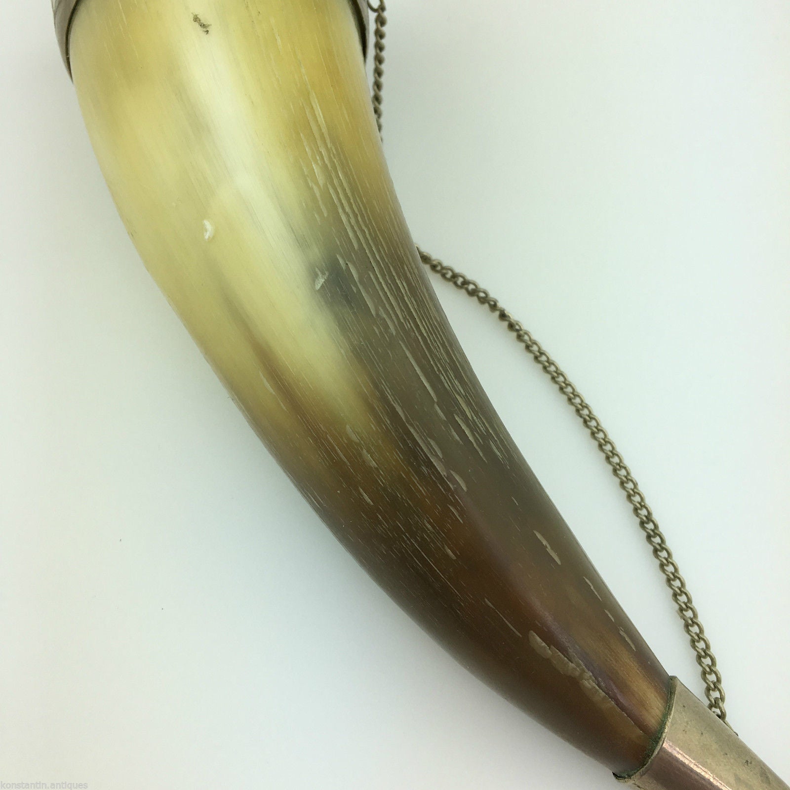 Vintage Caucasian Drinking Horn Cup for Wine Vodka Cognac