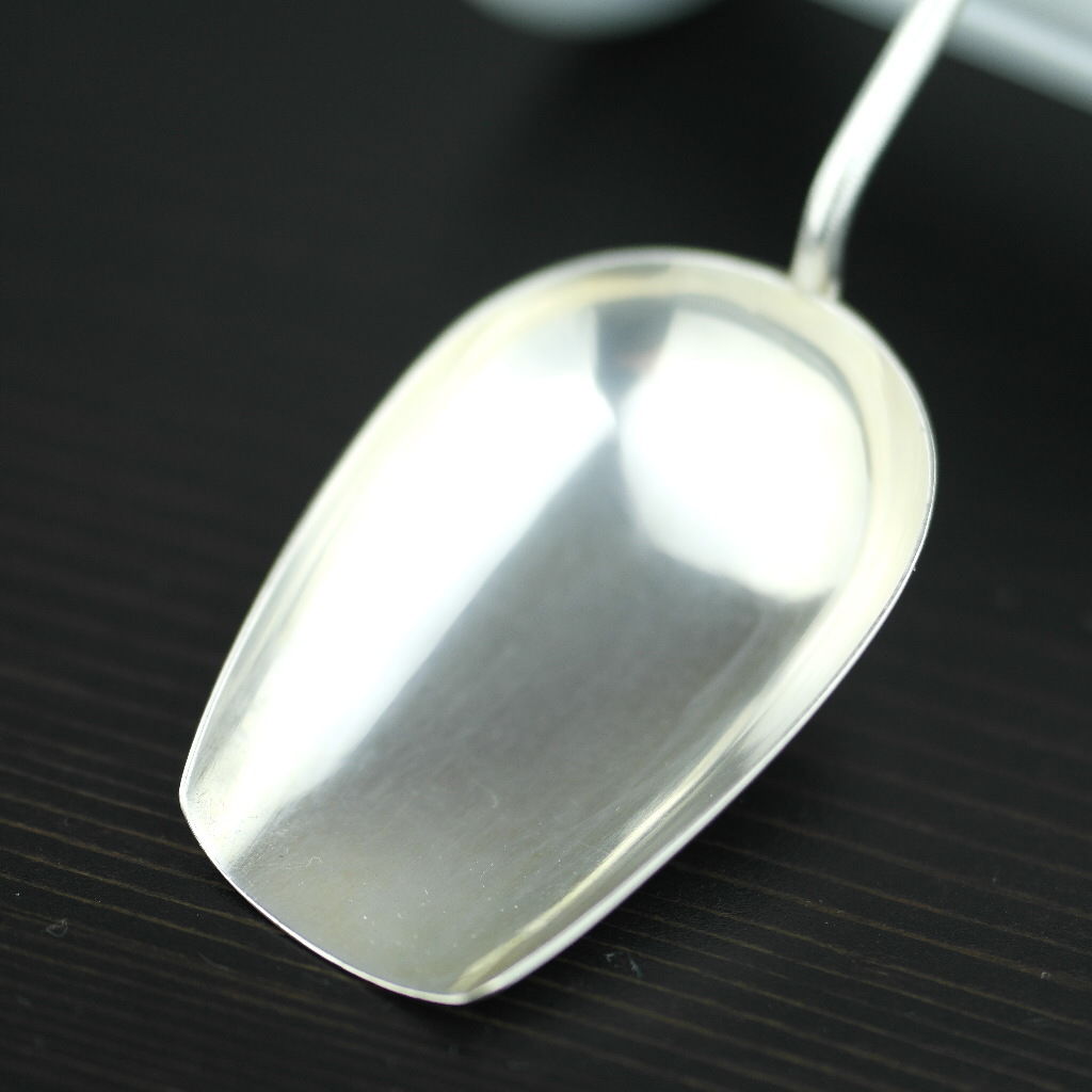 Antique ornamented solid silver candy spoon Russian Empire Emperor Nicolas II