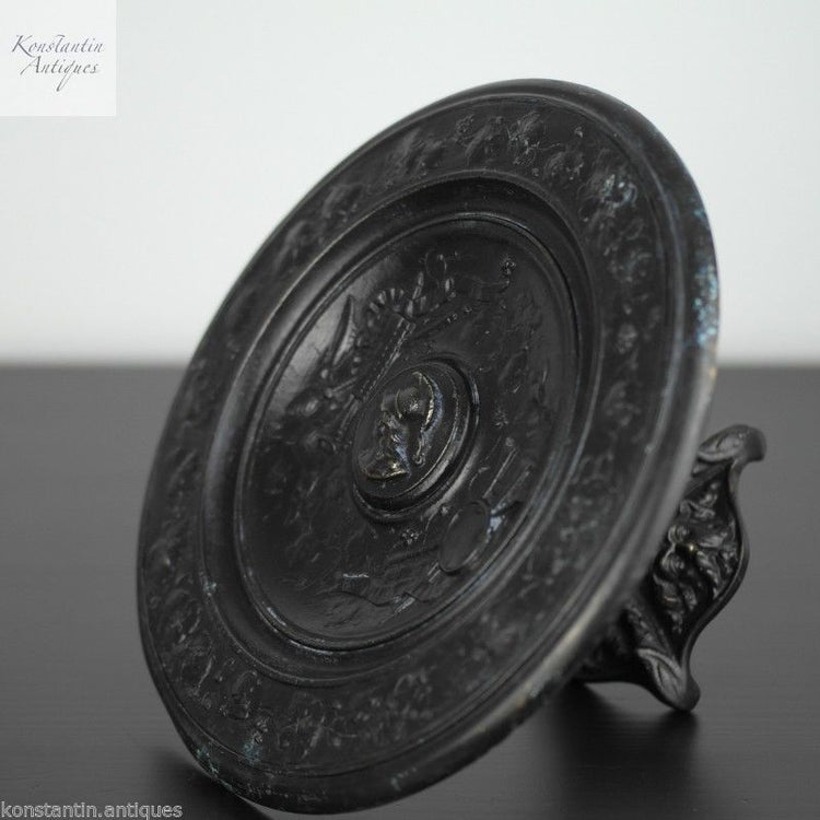 Antike patinierte Bronze-Tazza im klassischen französischen Stil