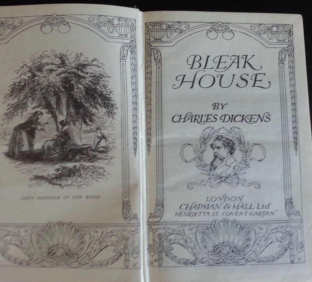 Libro antiguo de 1907 de Charles Dickens "Bleak House" Imperio Británico de Londres 