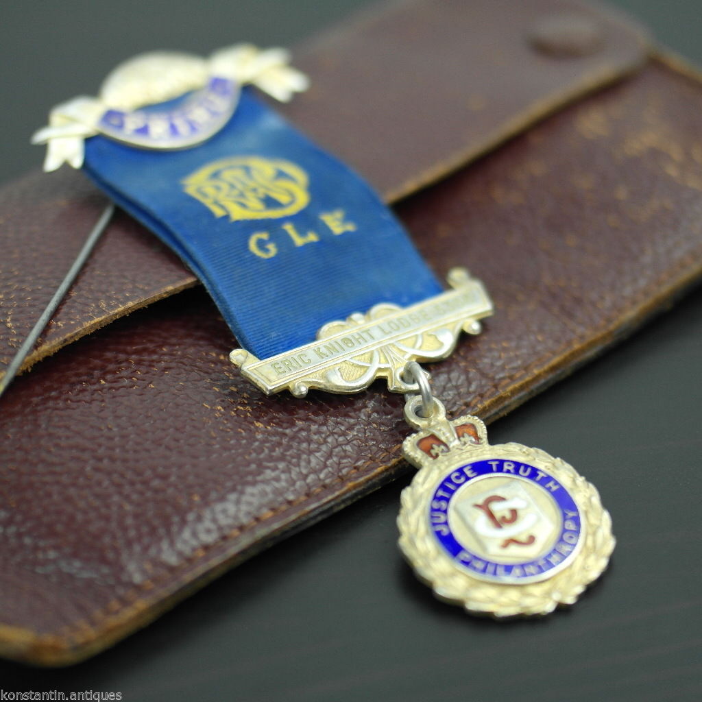 Vintage 1959 Medalla de plata maciza Justicia Verdad Filantropía Eric Knight Lodge