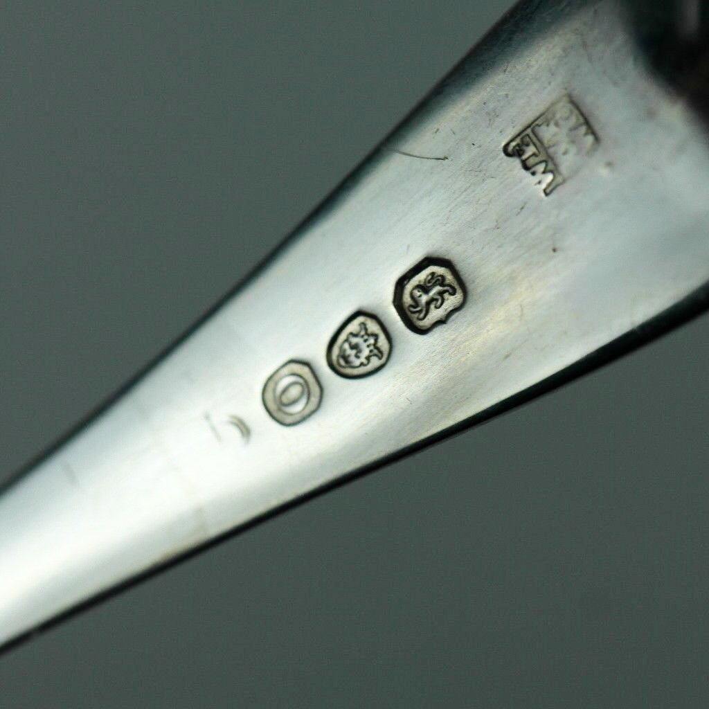 Antiguo cucharón de plata maciza de 1829 Imperio Británico de Jorge del siglo XIX