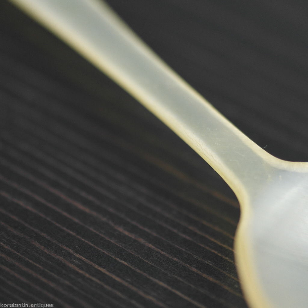 Antique Scottish horn spoon with solid silver shield