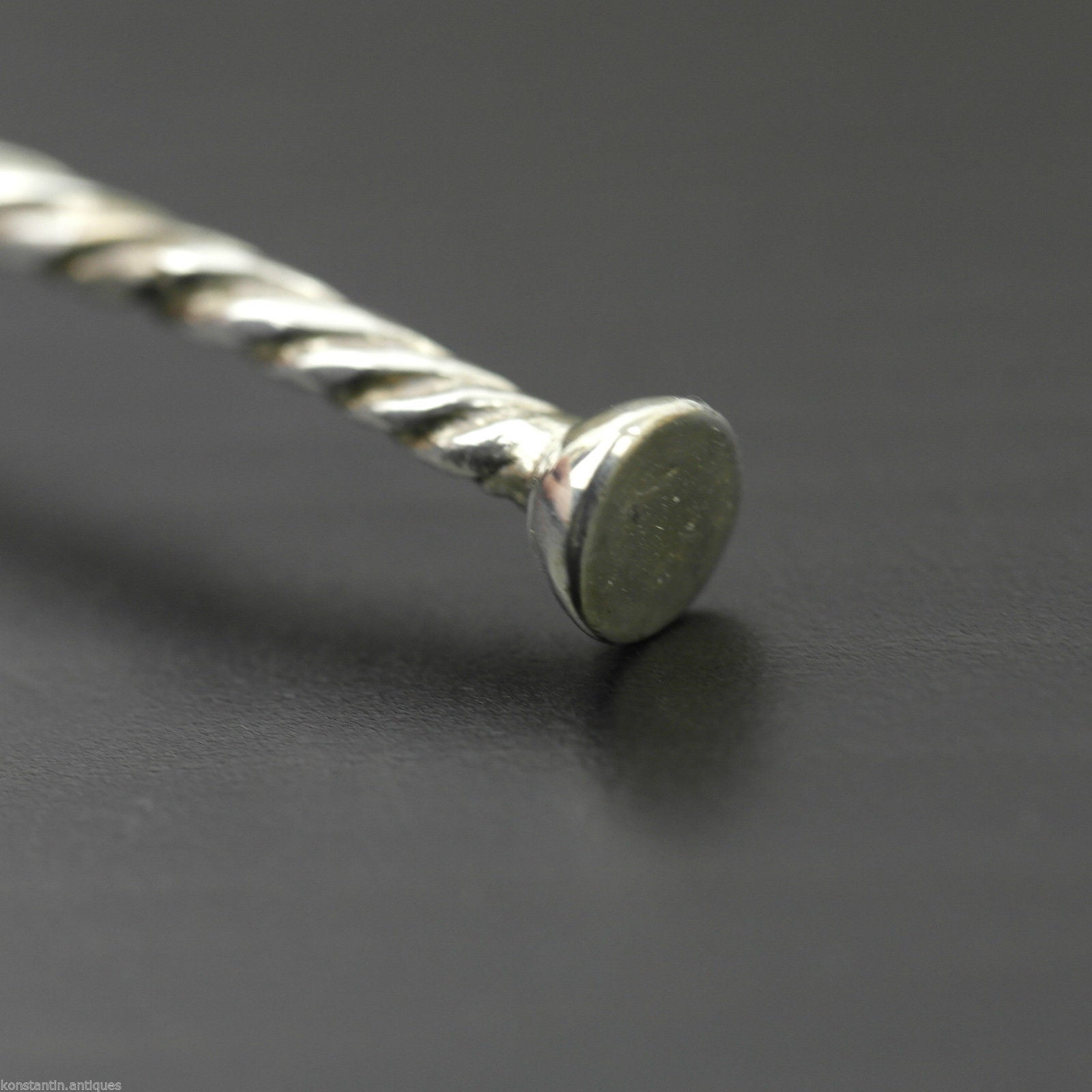 Cuchara de unción de plata de ley antigua de 1902 de 250 mm Coronación Real de Londres