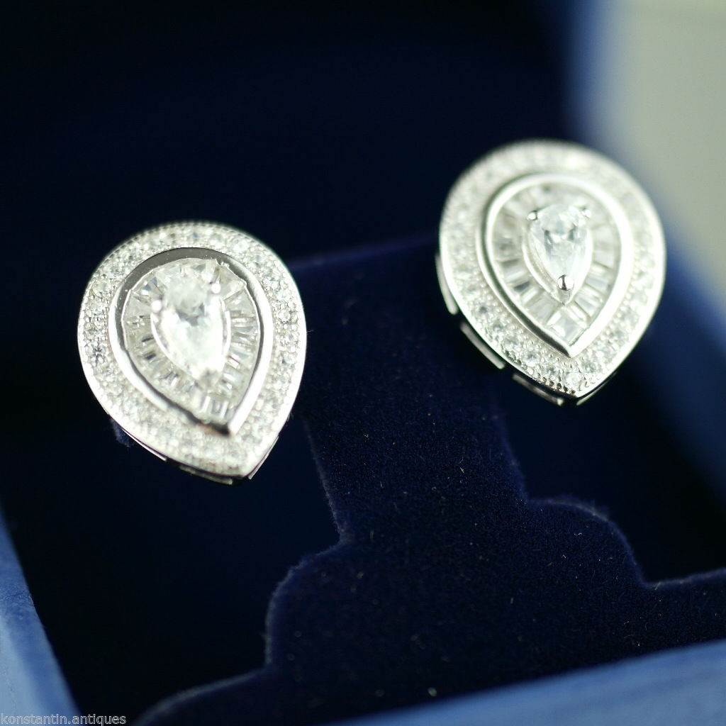 Simply Fine-Ohrringe aus Sterlingsilber mit kubischen Zirkonia-Steinen