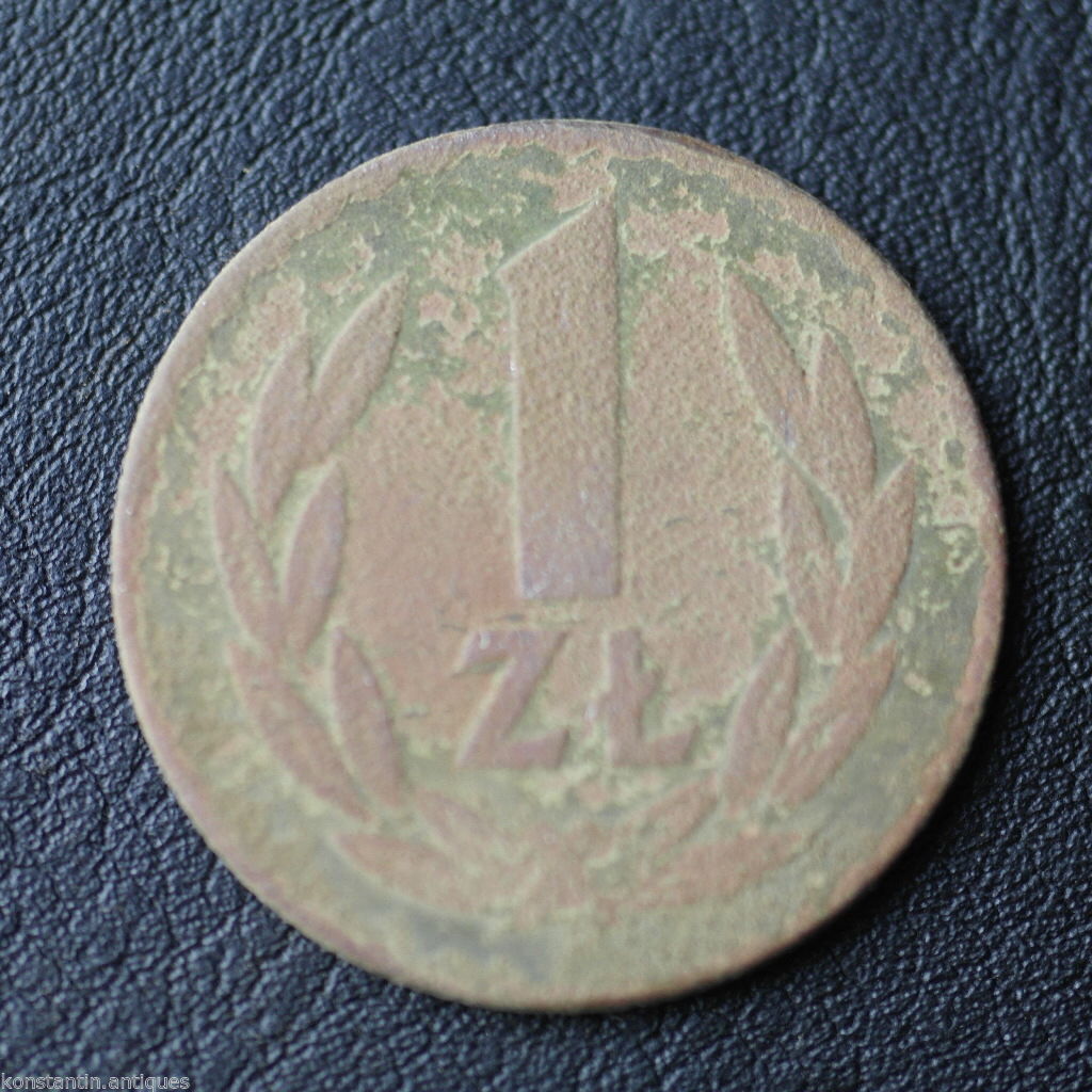 Vintage 1949 coin 1 zlot President Bolesław Bierut of Republic of Poland 20thC