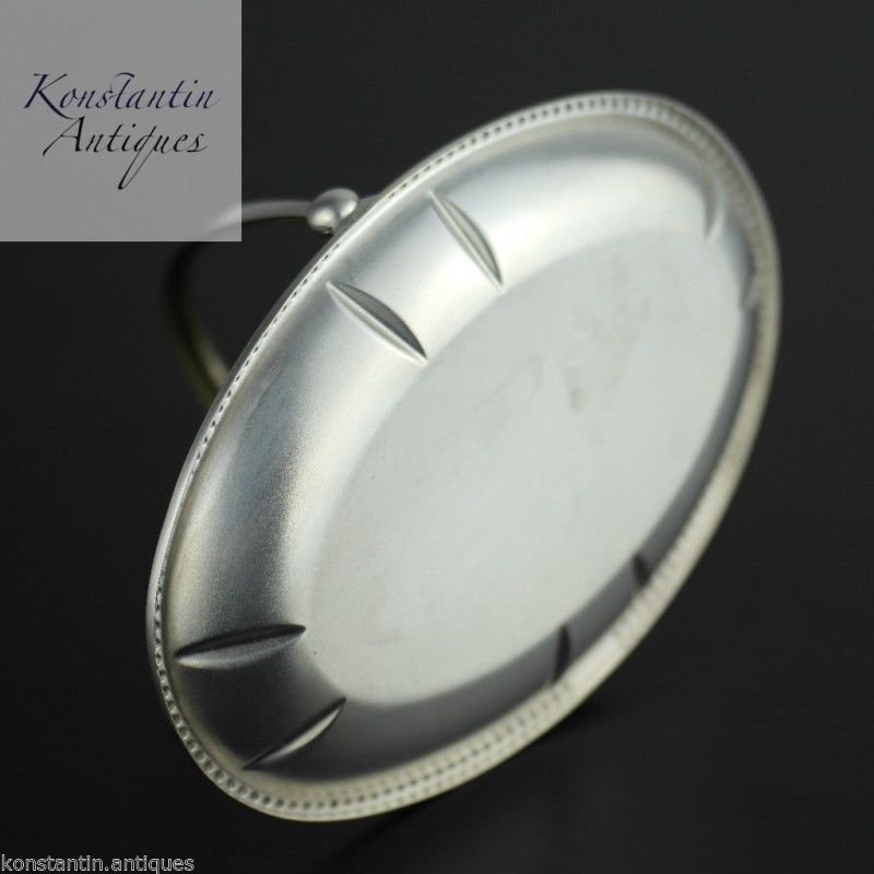 Vintage 875 silver gold plated candy dish Russian USSR c.1927-1953