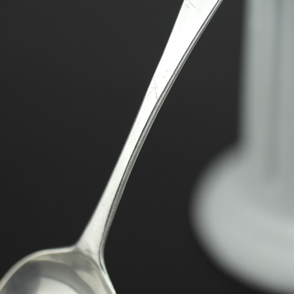 Georgian 1822 solid silver spoon London maker William Bateman DAM sterling duty