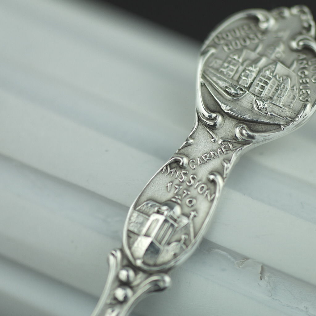 Antique sterling silver spoon California Los Angeles 1814 Eureka 1770