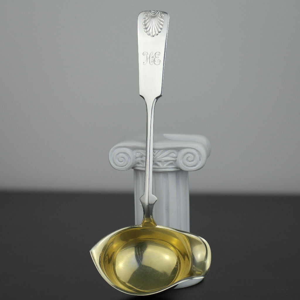 Vintage 1957 cucharón chapado en oro de plata maciza Finlandia