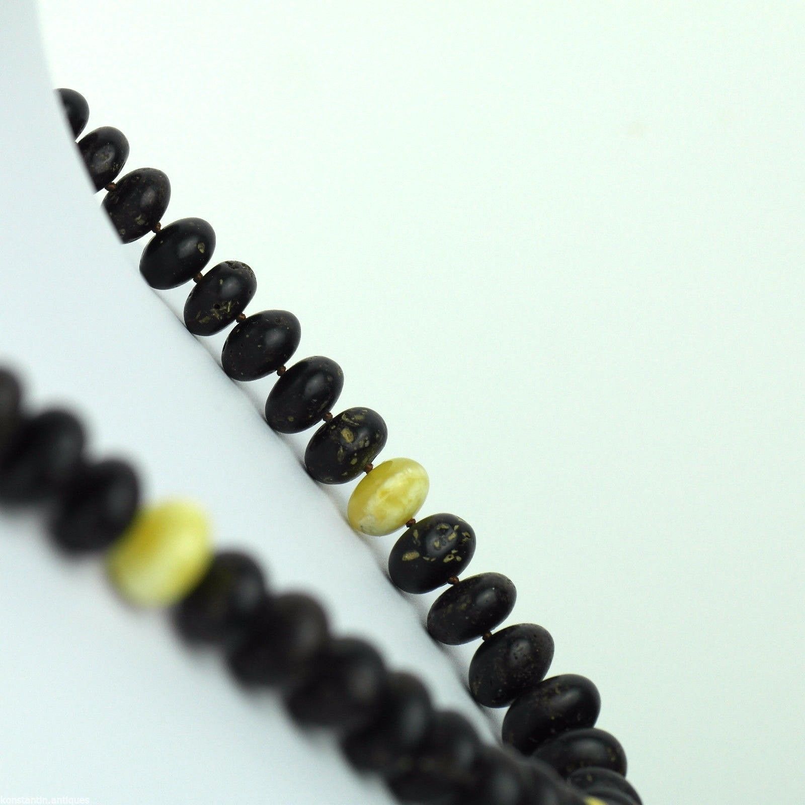 Genuine Baltic Amber stones beads necklace White egg yolk earth blood