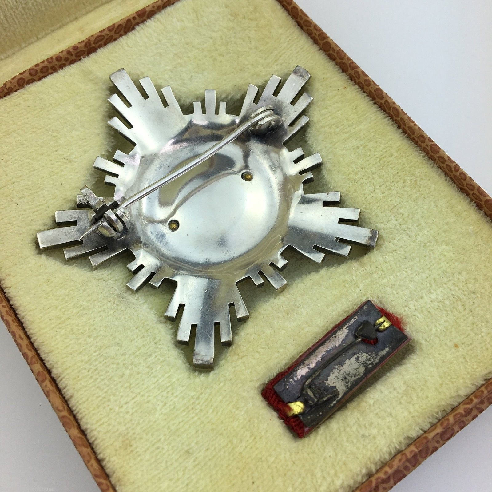 Vintage 1960s enamel solid silver order star 22 brilliant cut CZ  class III RSR