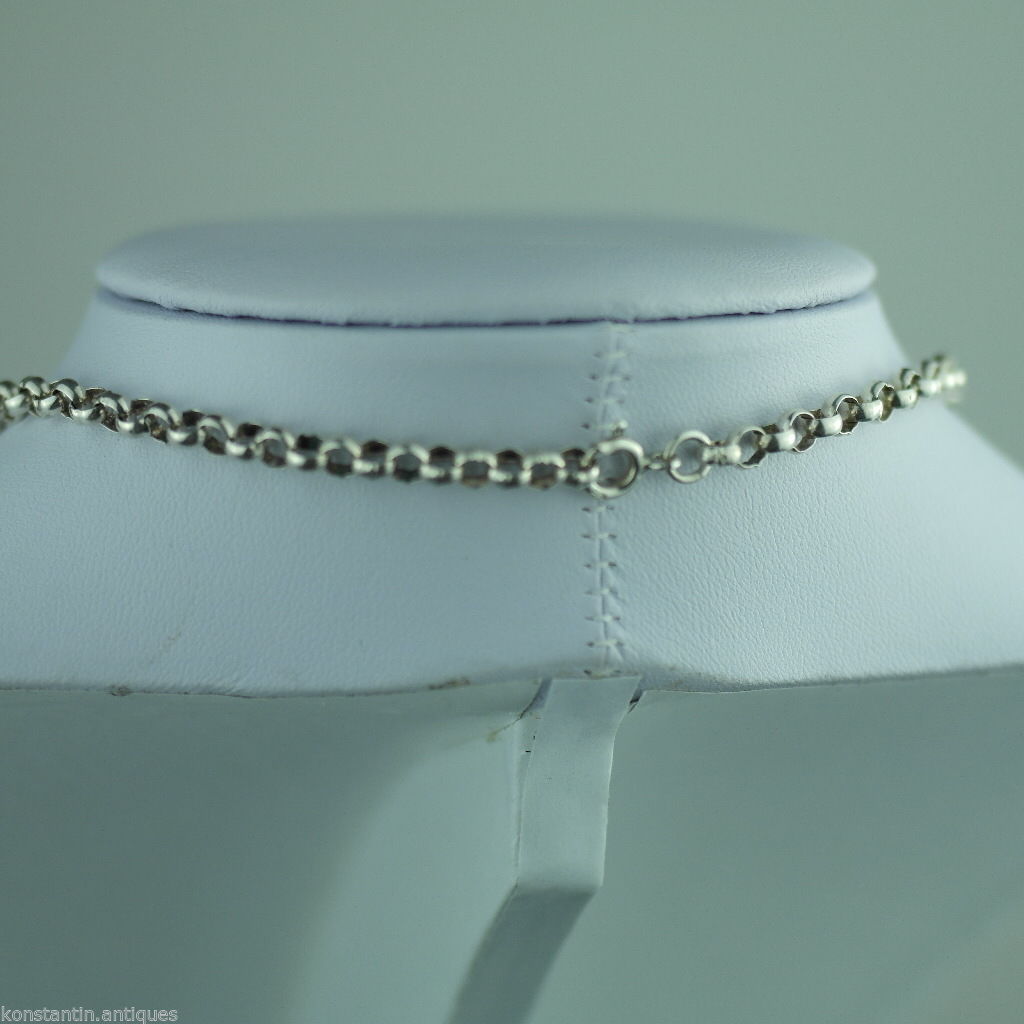 Vintage 1977 sterling silver bar pendant on chain Sheffield England
