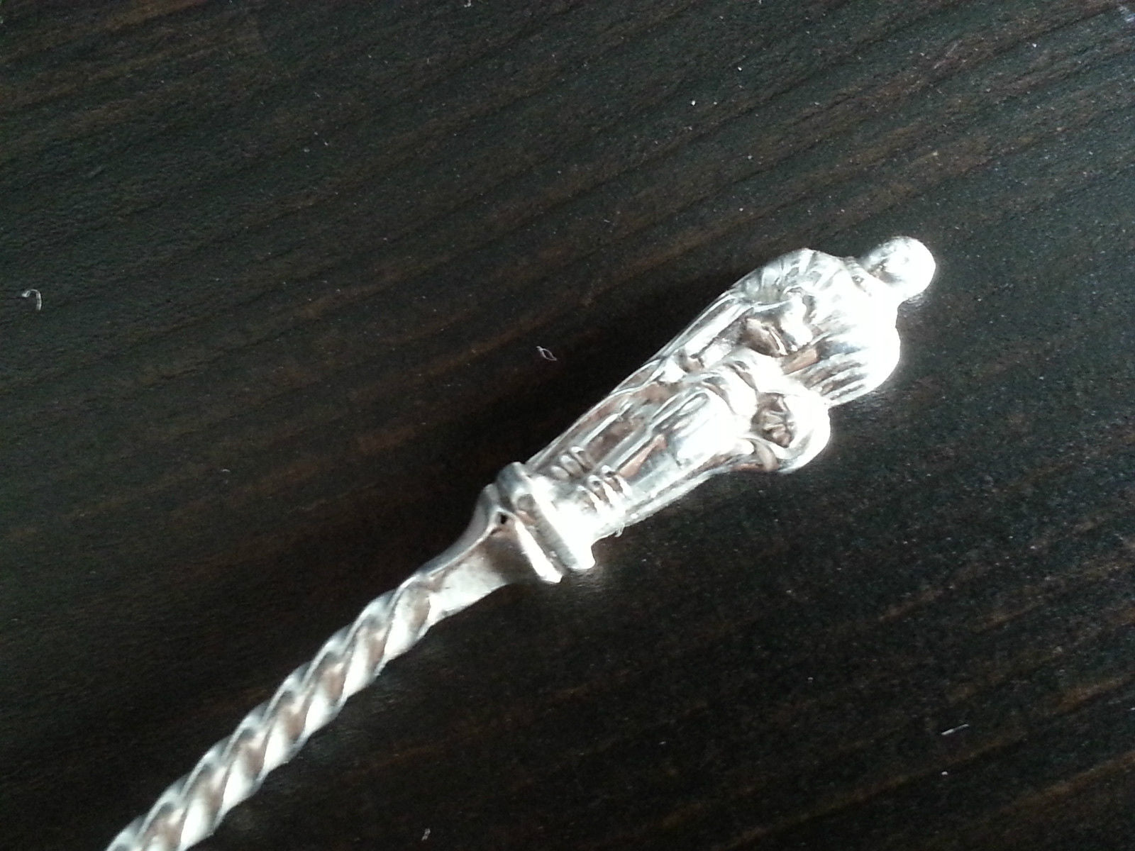 Antique 1881 sterling silver spoon apostle salt mustard great Victorian