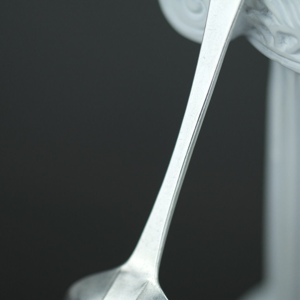 Georgian 1822 solid silver spoon London maker William Bateman DAM sterling duty