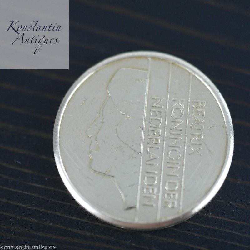 Moderne 1989-Münze 5 Gulden Königin Beatrix der Niederlande 5G ONS GOD ZIJ MET