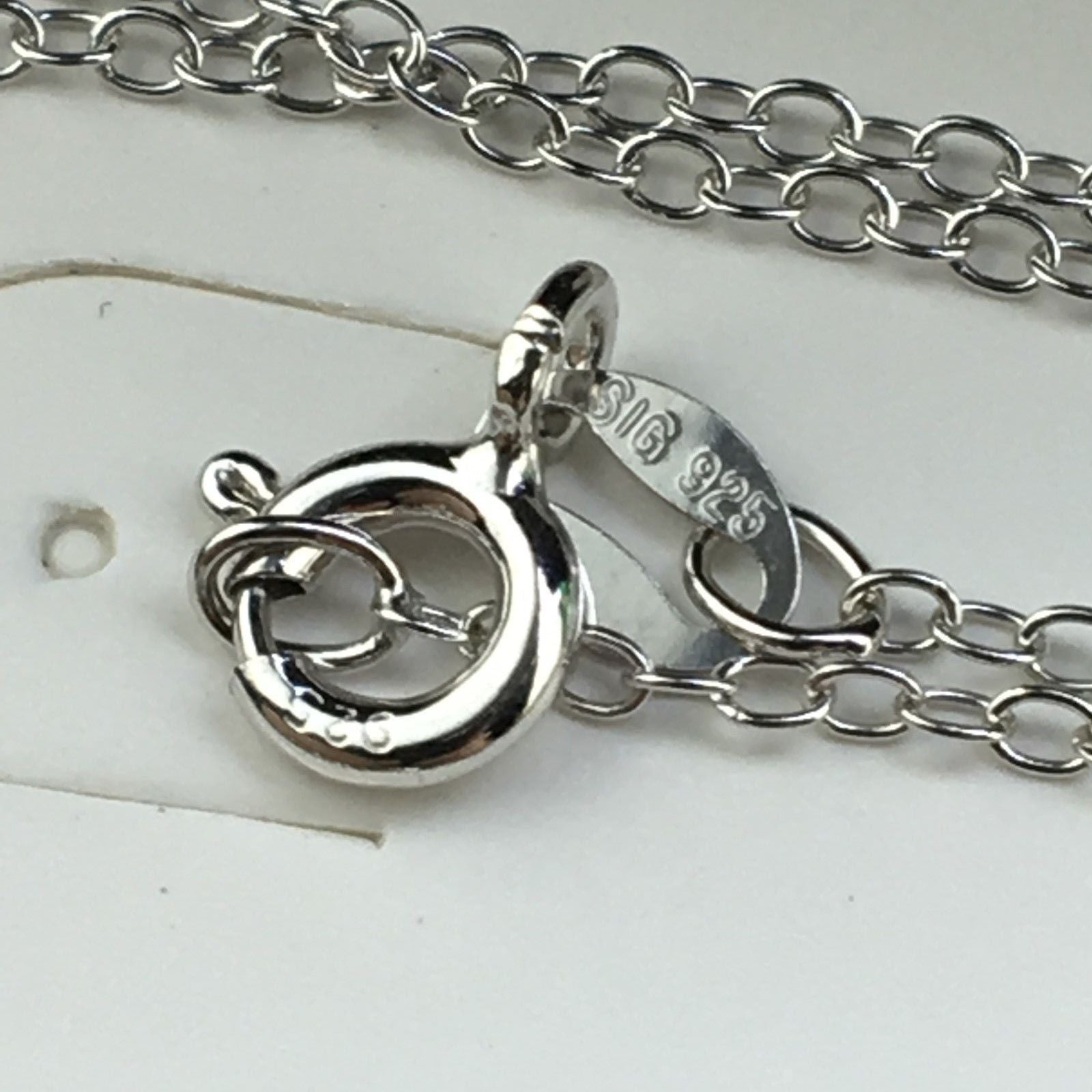 Sterling silver Citrine stone pendant on chain 925 Chateau Montreal