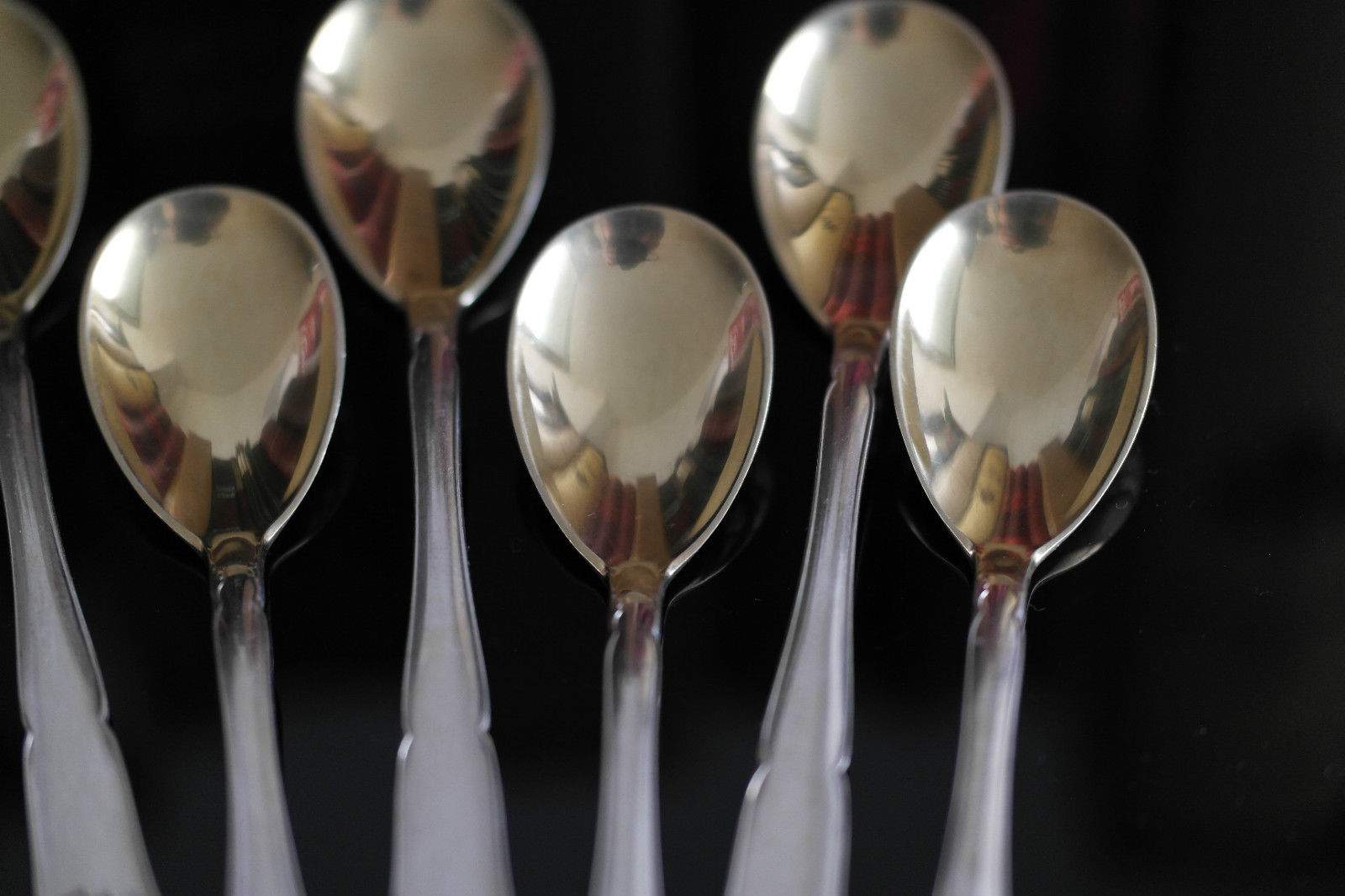 Juego de doce cucharas de plata maciza bañada en oro antiguo WMF Alemán