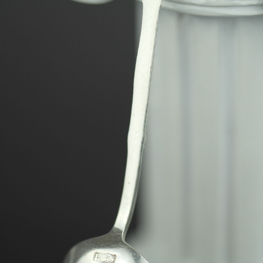 Antique 1915 enamel sterling silver spoon CVC England Birmingham British Empire