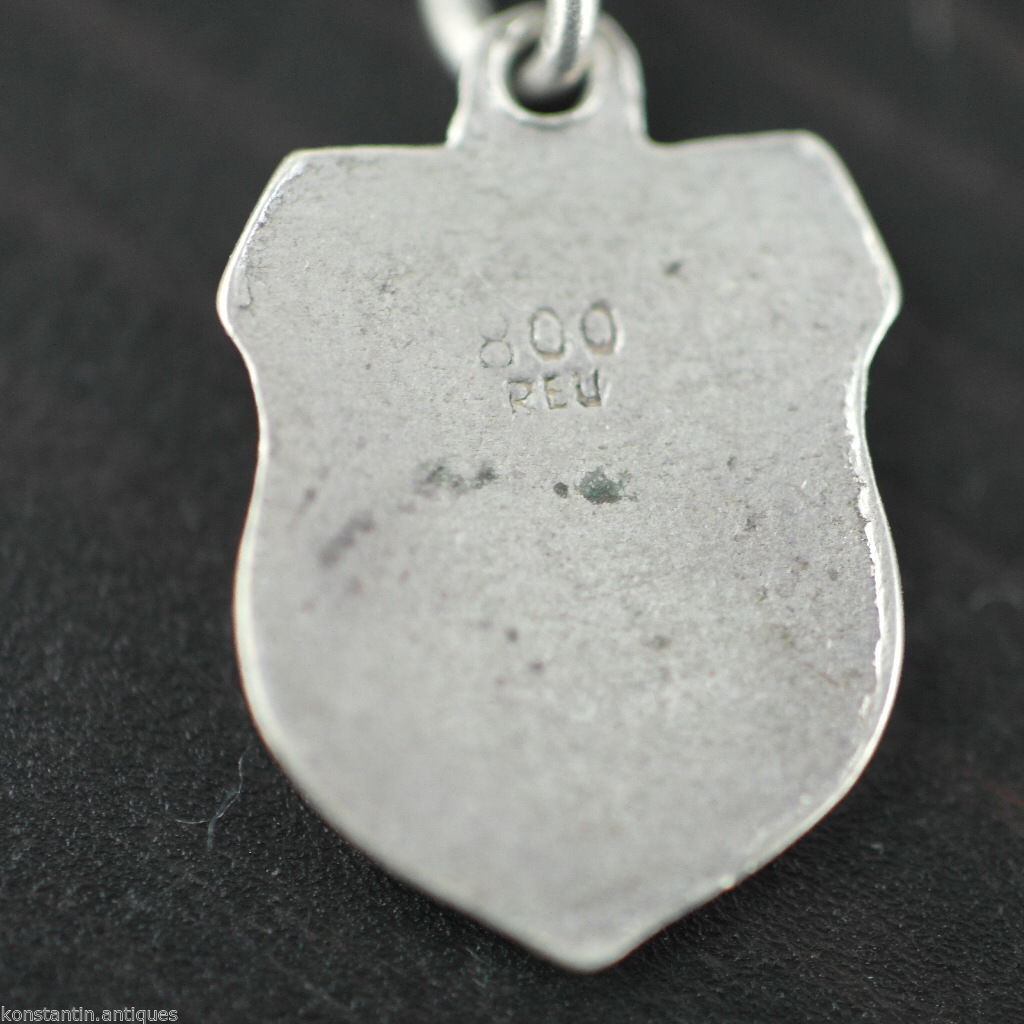 Vintage Capri enamel 800 REU silver charm pendant