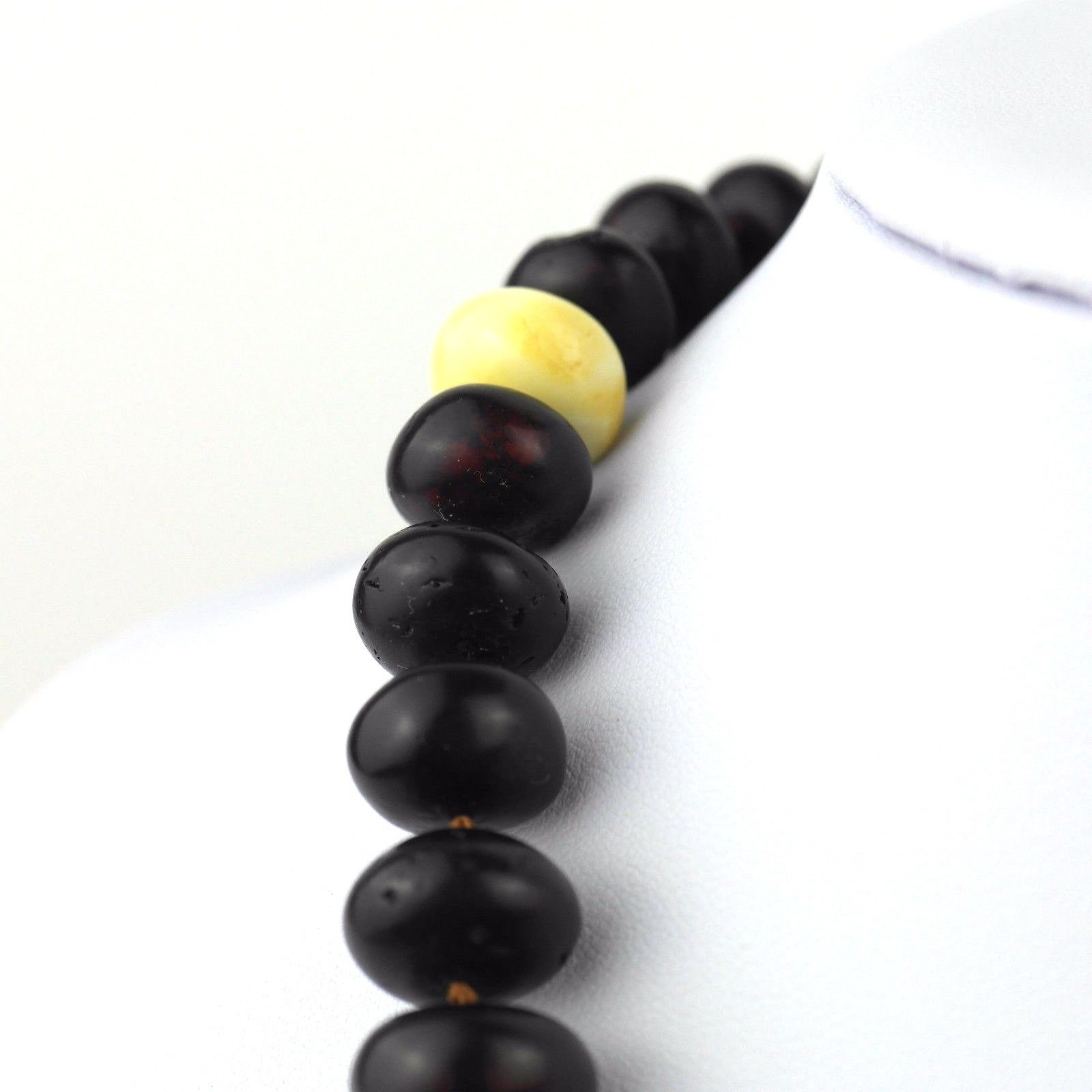 Genuine Baltic Amber beads necklace White egg yolk Dragon blood