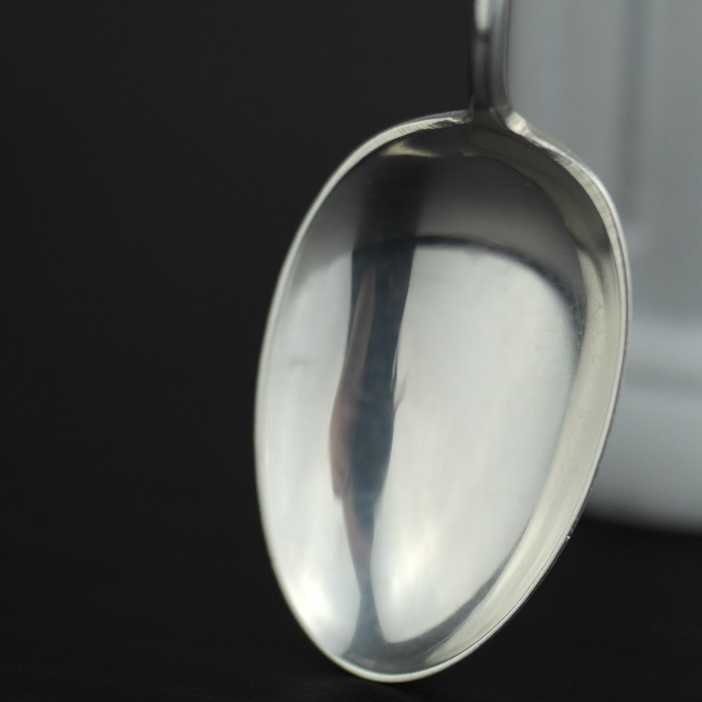 Antique 1915 enamel sterling silver spoon CVC England Birmingham British Empire