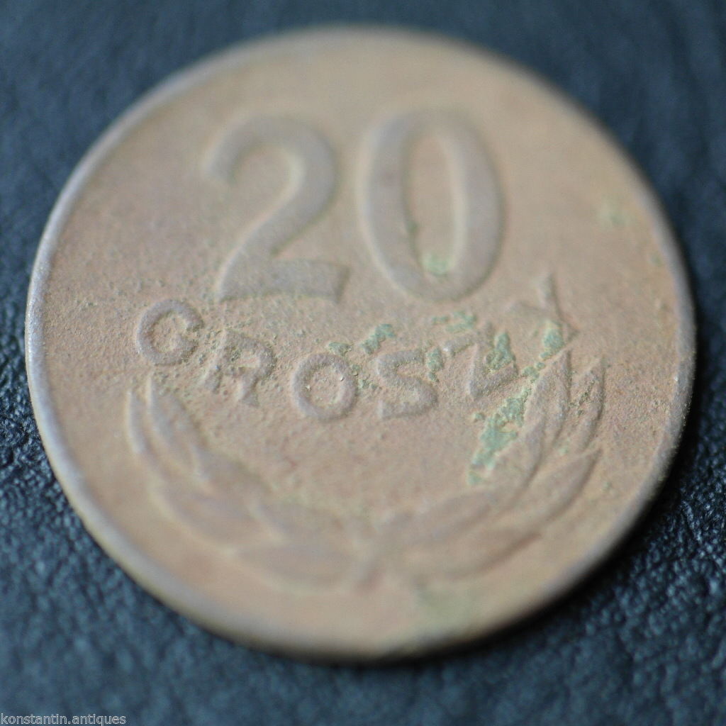Vintage 1949 coin 20 grosze President Bolesław Bierut of Republic of Poland