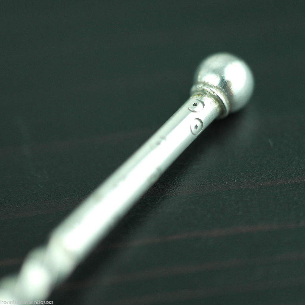 Antique 1872 solid silver coin spoon France Republique Liberte 1 Franc