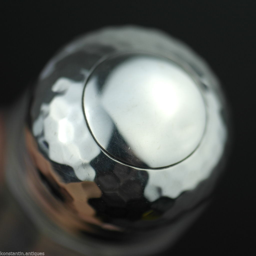 Antique 1906 cut glass vanity bottle solid silver lidl made in London