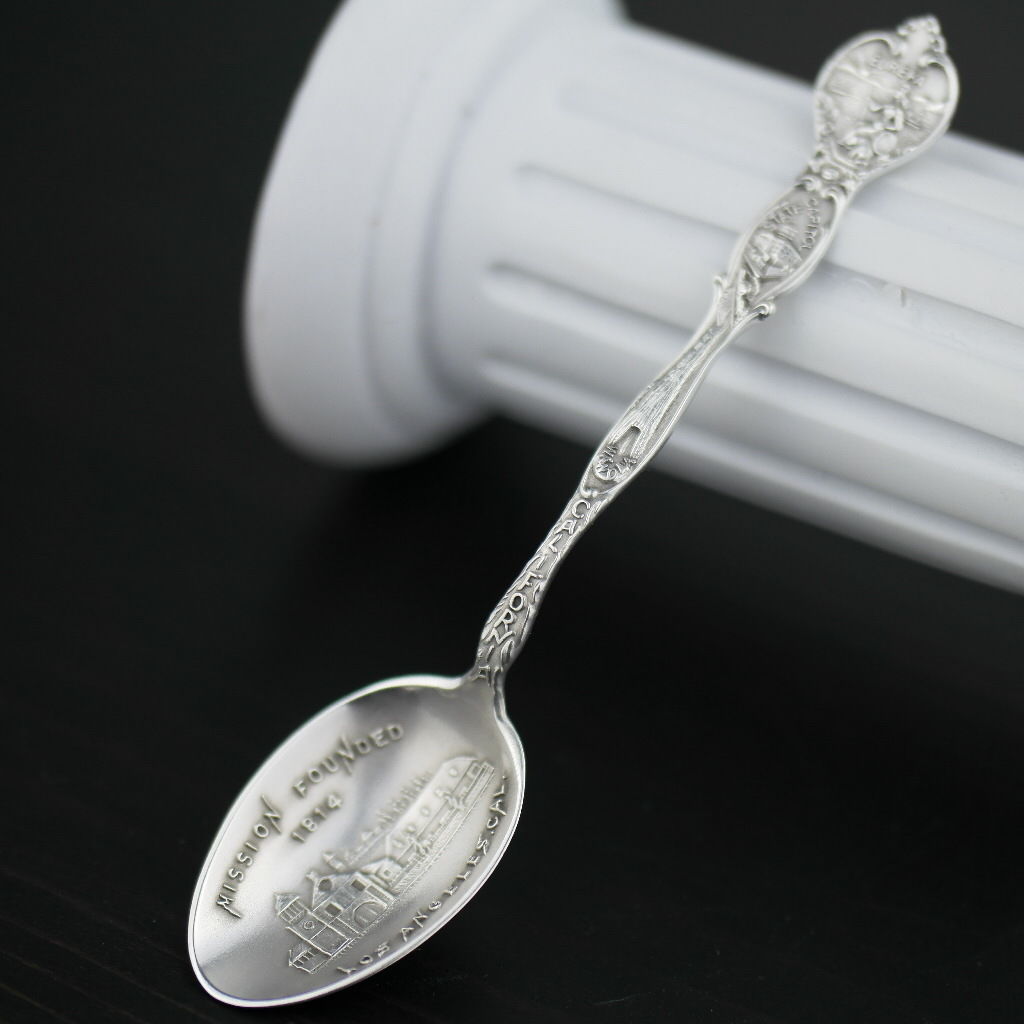Cuchara antigua de plata de primera ley California Los Ángeles 1814 Eureka 1770