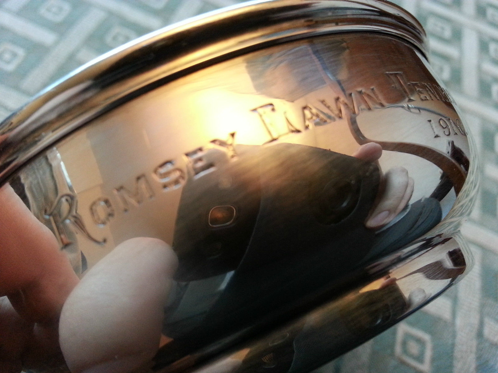 Antique 1904 sterling silver bowl British Empire Chester Robert Pringle and Sons