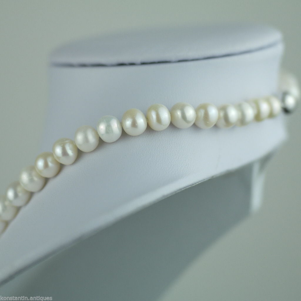 Freshwater Pearls necklace bead clasp sterling silver