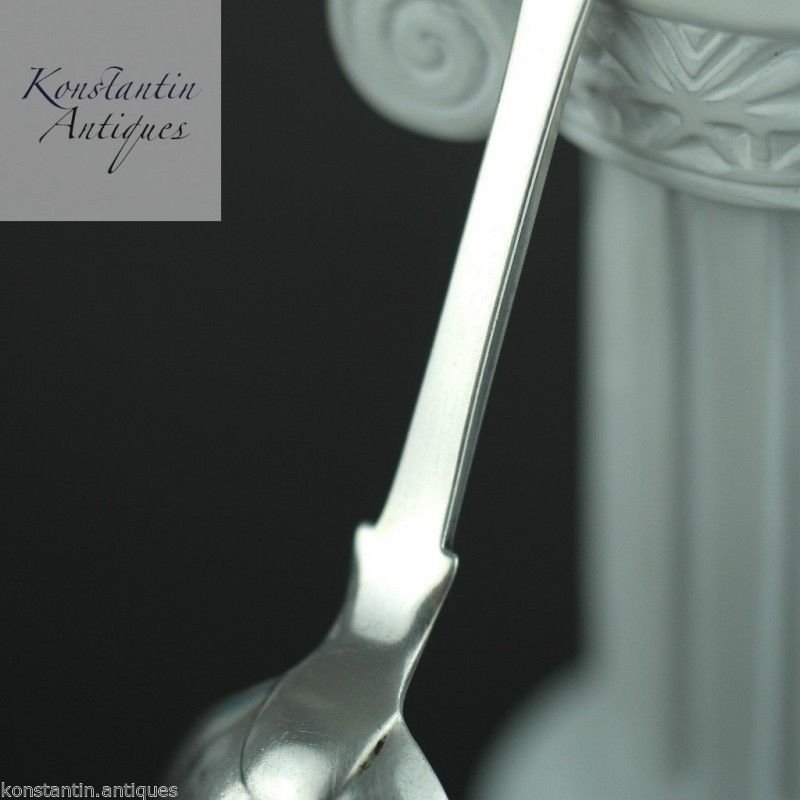 Cuchara antigua de plata de ley del siglo XIX S London 1850 Victorian Duty