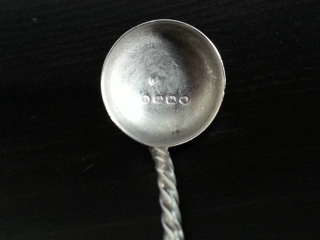 Antiker Löffel aus Sterlingsilber von 1881, Apostel, Salz, Senf, toller viktorianischer Stil 