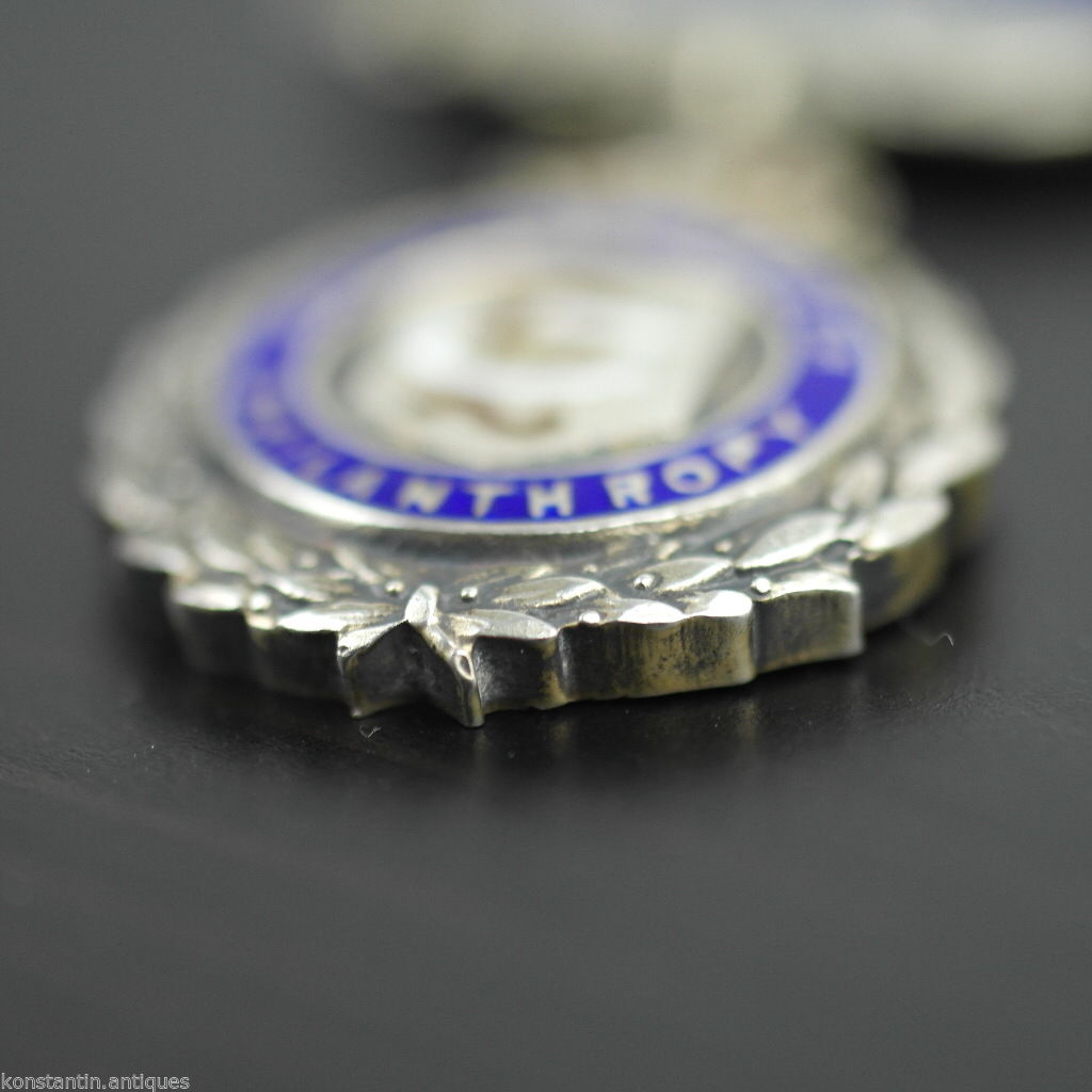 Antigua Medalla de plata maciza de 1938 RAOB Justicia Verdad Filantropía 2243