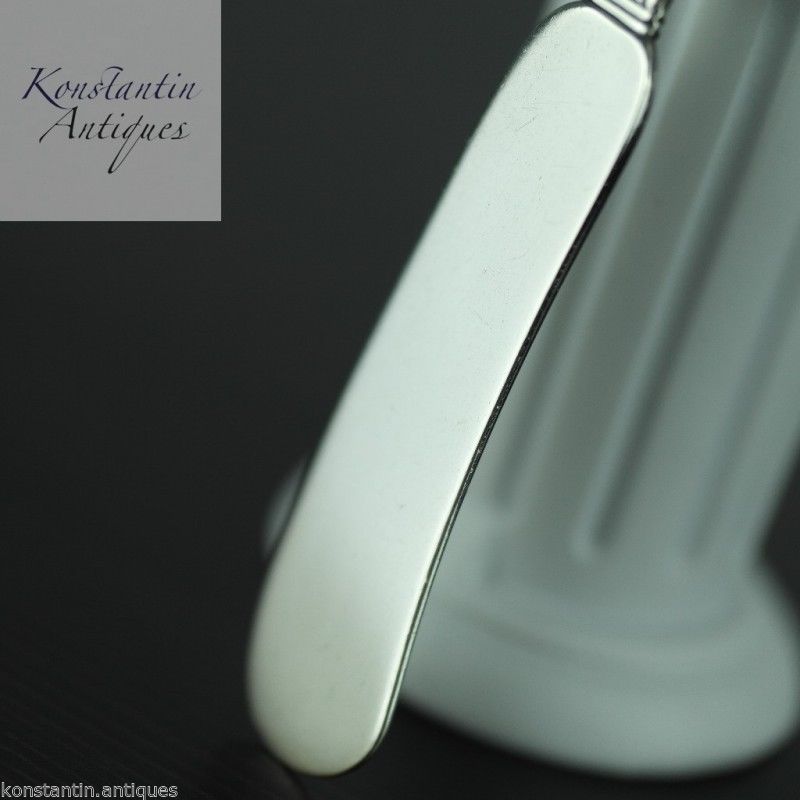 Antikes Buttermesser aus Sterlingsilber, B, amerikanischer Indianer