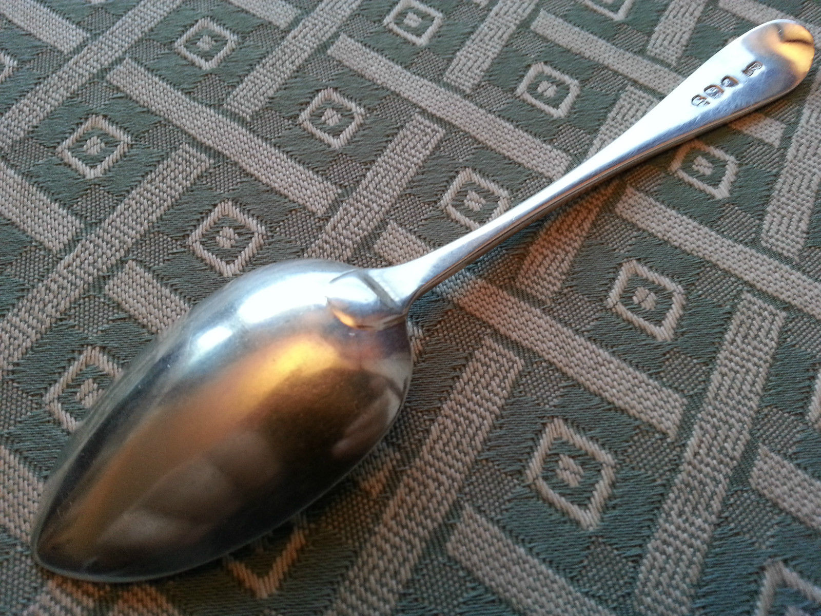 Cuchara antigua de plata de ley de 1894 Imperio Británico Londres