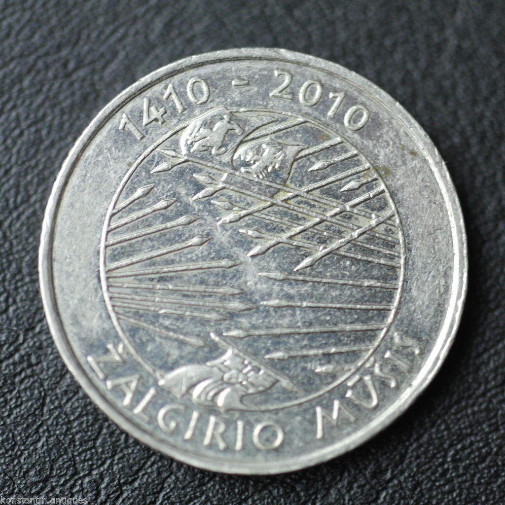 Modern 2010 coin 1 litas Republic of Lithuania EU 600 years of Grünewald battle