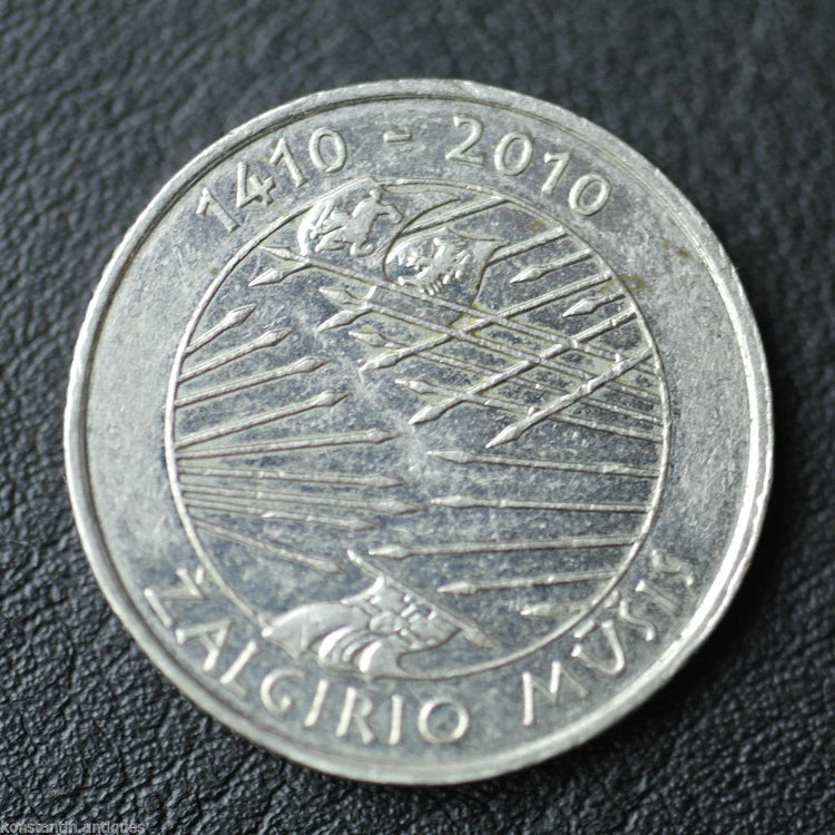 Moderne 2010-Münze 1 Litas Republik Litauen EU 600 Jahre Grünewald-Schlacht