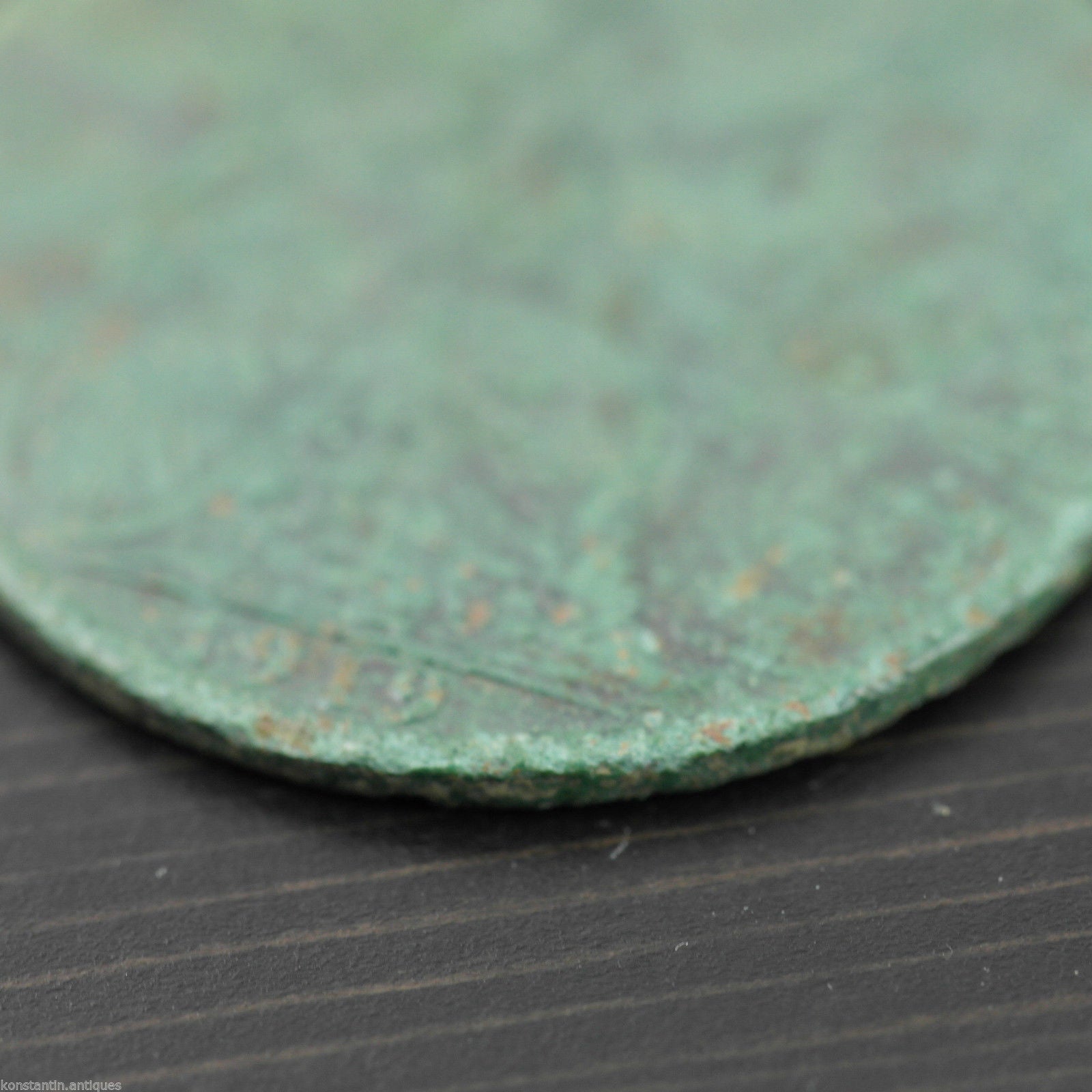 Moneda vintage de 1919 Un centavo George V Gran Bretaña Bronce con pátina