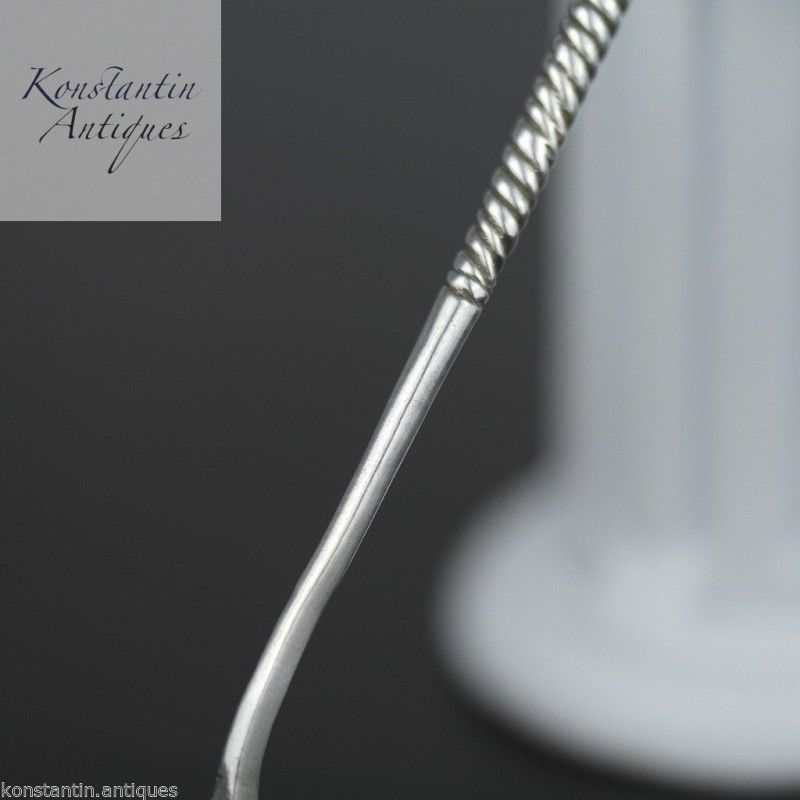 Antigua cuchara de plata maciza de 1894 Imperio Ruso 84 Té Café