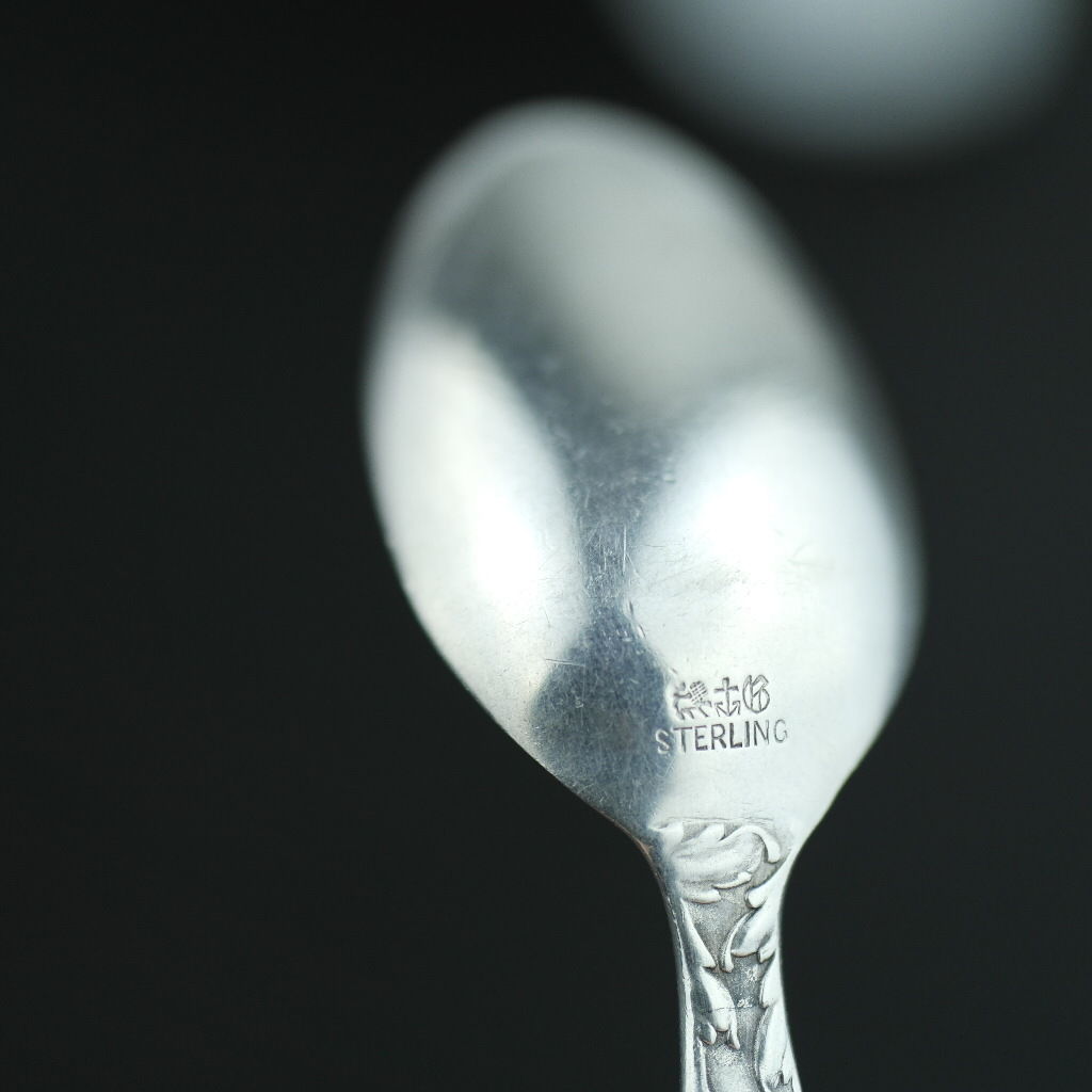 Antique sterling silver spoon Manitou Colorado USA ornamented picture