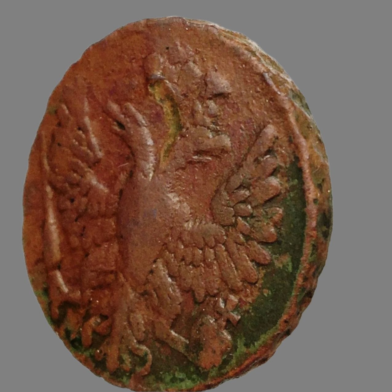 Antique 1748 coin denga kopek Emperor Anna of Russian Empire 18thC