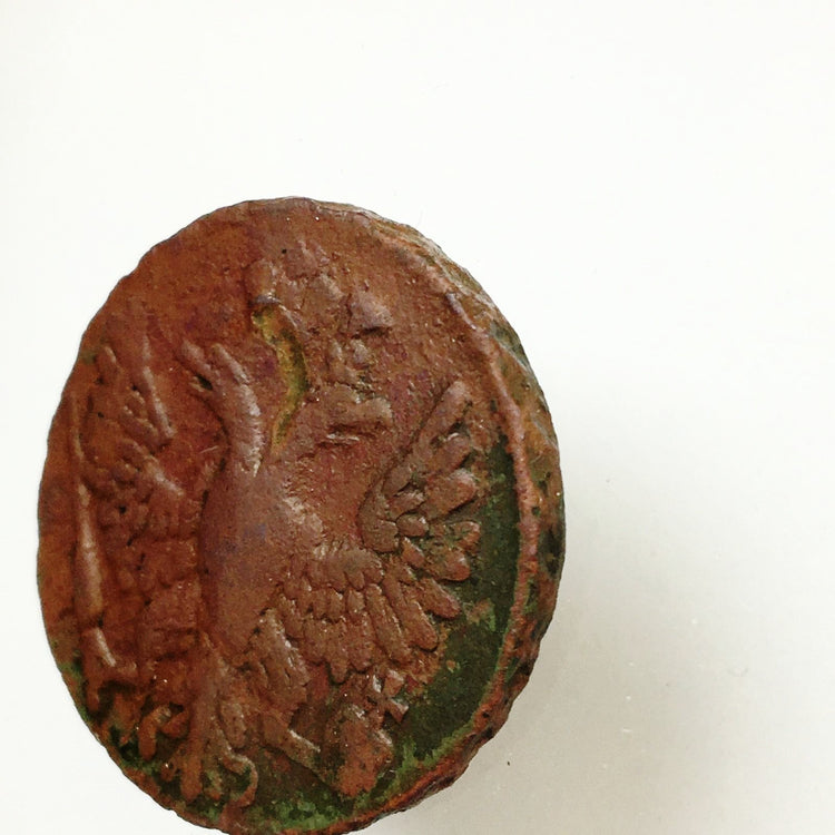 Antique 1748 coin denga kopek Emperor Anna of Russian Empire 18thC
