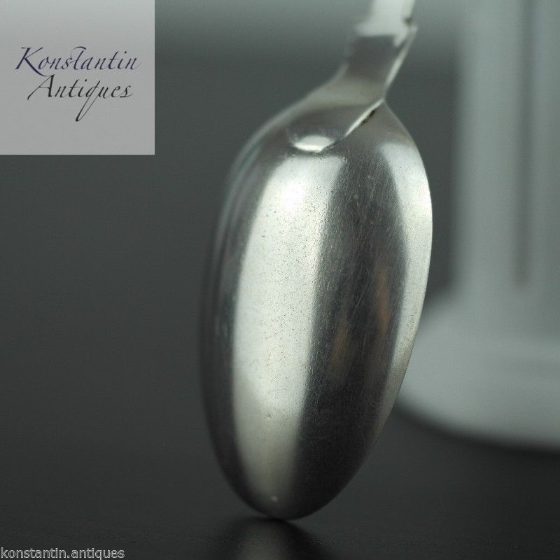 Cuchara antigua de plata de ley del siglo XIX S London 1850 Victorian Duty