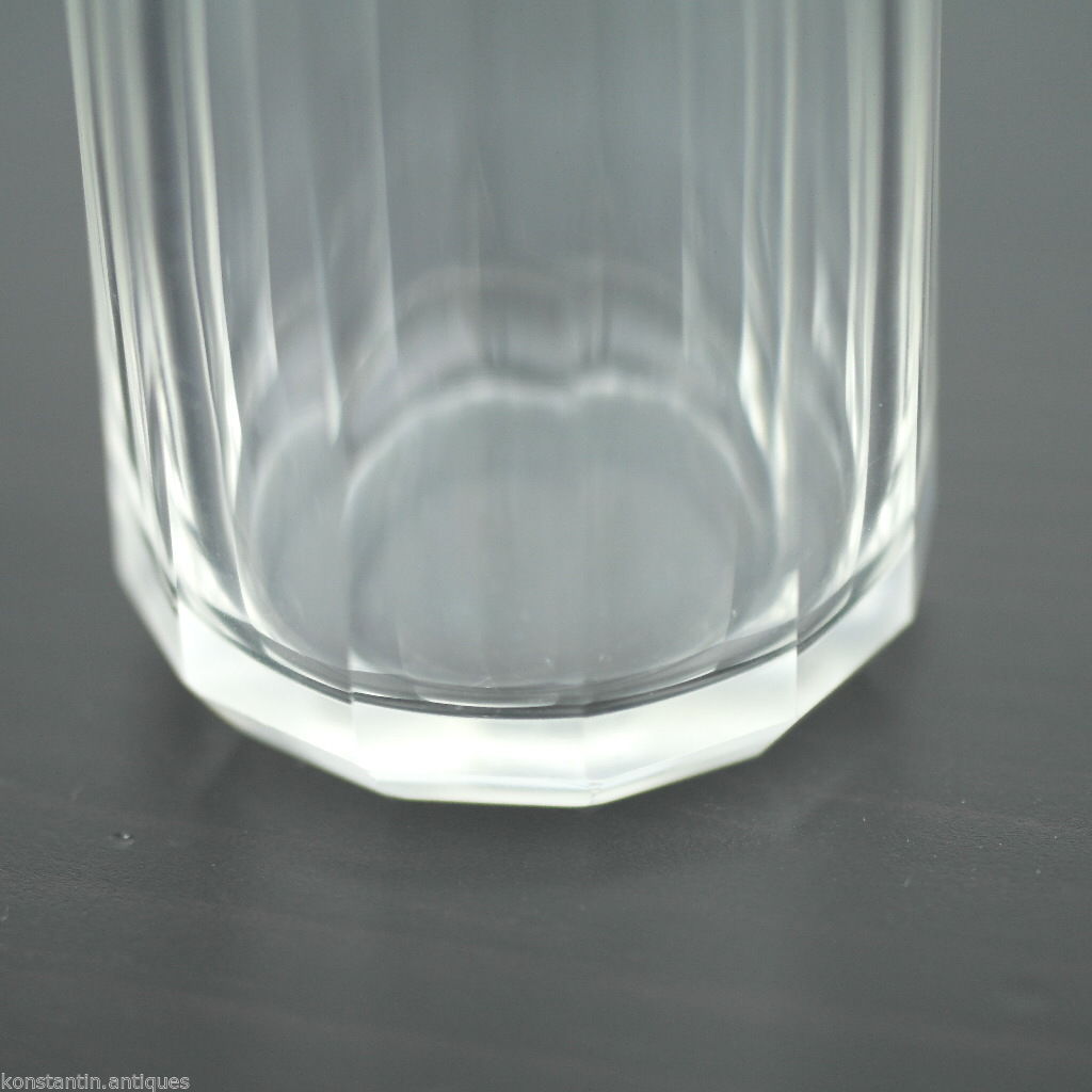 Antique 1927 cut glass vanity bottle solid silver topped London