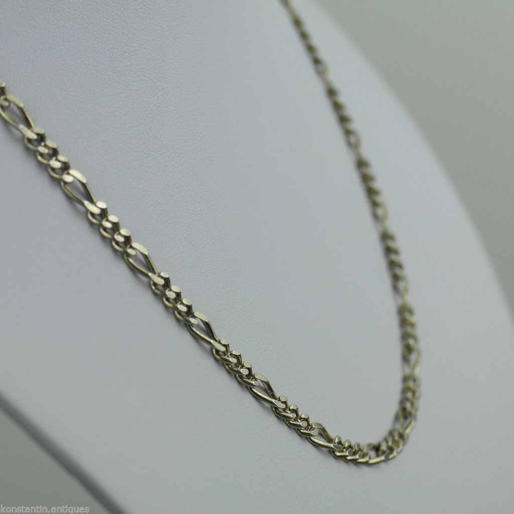 Cadena de cuello de plata de ley vintage de 450 mm hecha en Italia 925