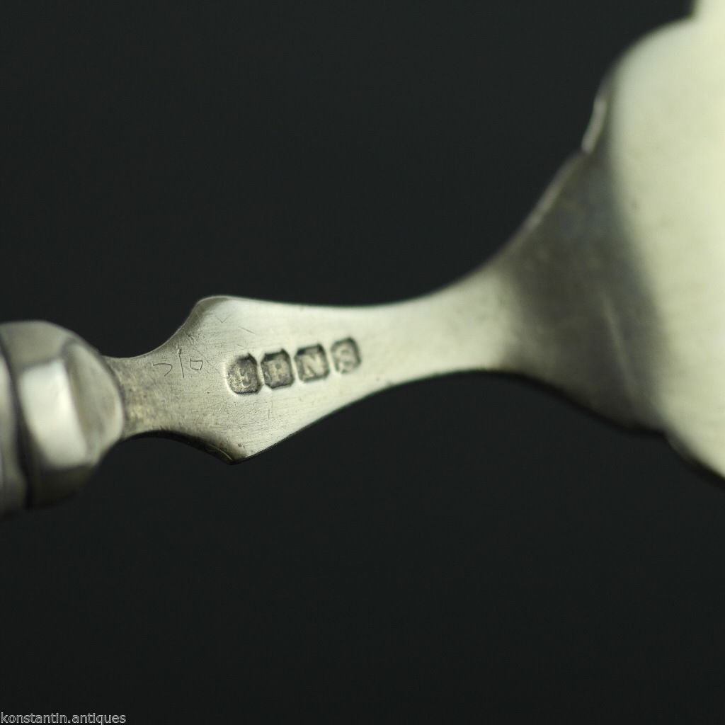 Antique table fish fork with mother of pearl handle Sheffield silver plated