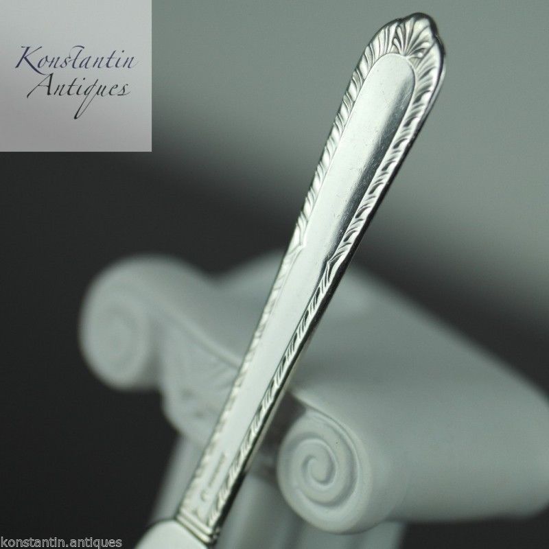 Antikes Buttermesser aus Sterlingsilber, B, amerikanischer Indianer