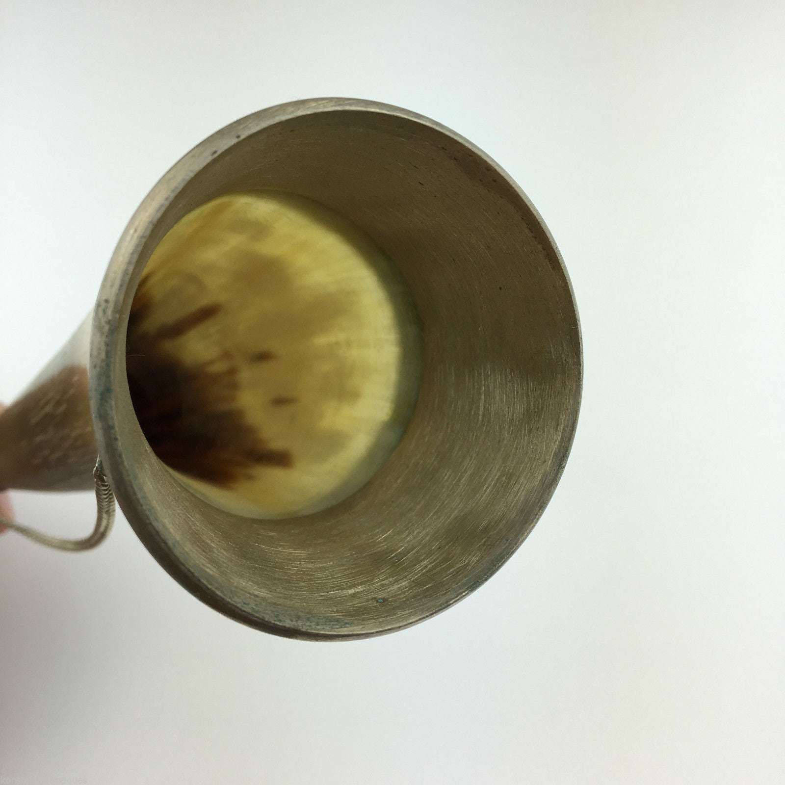 Vintage Caucasian Drinking Horn Cup for Wine Vodka Cognac